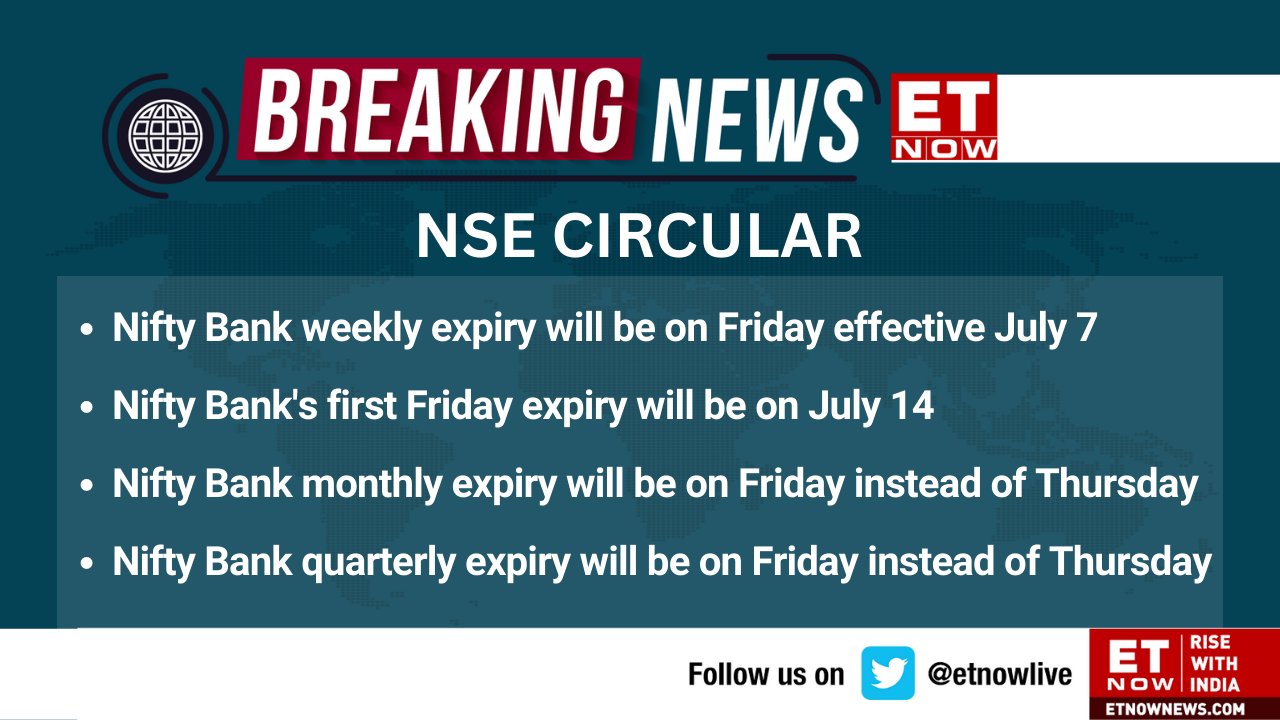 ET NOW on Twitter "BREAKING NSE brings changes to Nifty Bank F&O