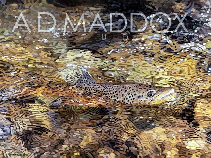 Rolling them out 🐟
Secluded Water Series 17. 30x40 oil on Belgian 
The new pieces will be on display for my show, June 23rd, 6-9, in Livingston MT. AD Maddox Studios 
Come on by 😍

#admaddoxstudios #admaddoxart #newart #flyfishingart #artgallery #newrelease