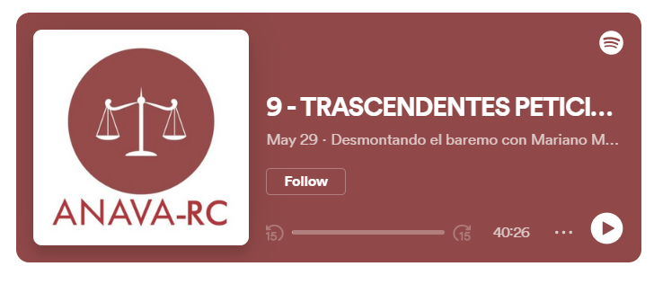 9º capitulo de nuestro podcast ¨ Trascendentes peticiones de los abogados de víctimas ante la próxima reforma del baremo ¨ 🔊 con Mariano Medina

i.mtr.cool/uuvjncbjrf

#anavarc #podcast #baremo #abogadosdeaccidentes
