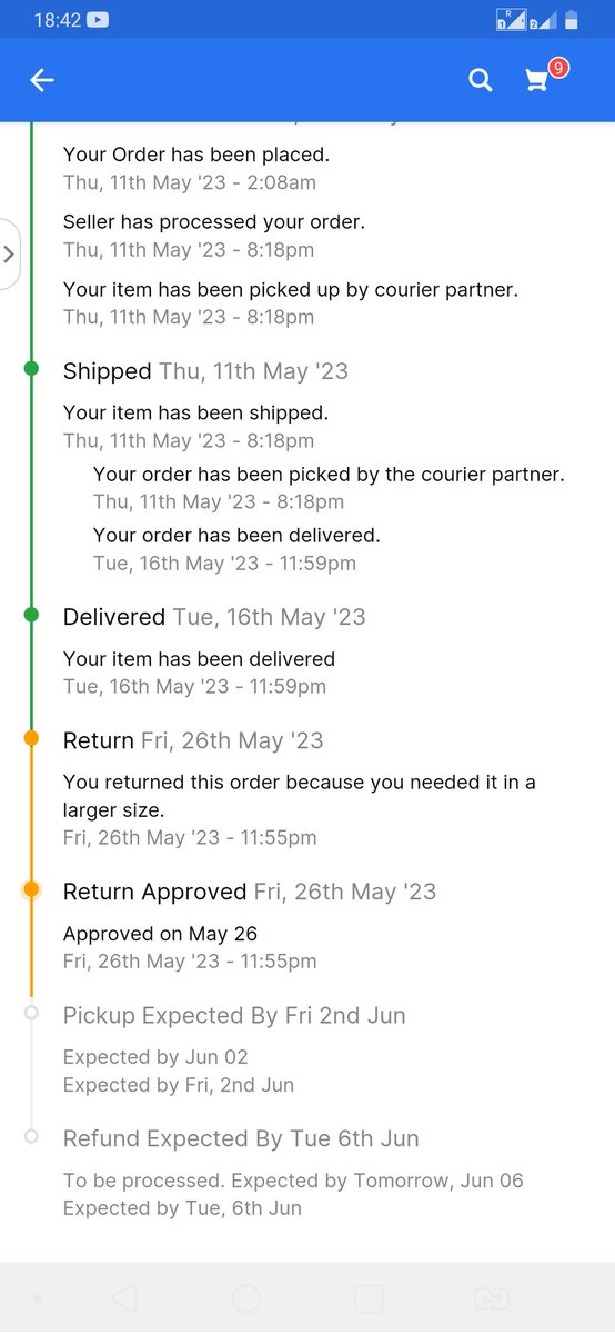 @flipkartsupport More than 10times interacted with Escalation department to arrange pickup unfortunately entire team is fabler.
Order Id-OD428060634393518100

Pickup pending from 26May23 and no resolution from team.
Service of @Flipkart is being downgrading ...Worst!!!