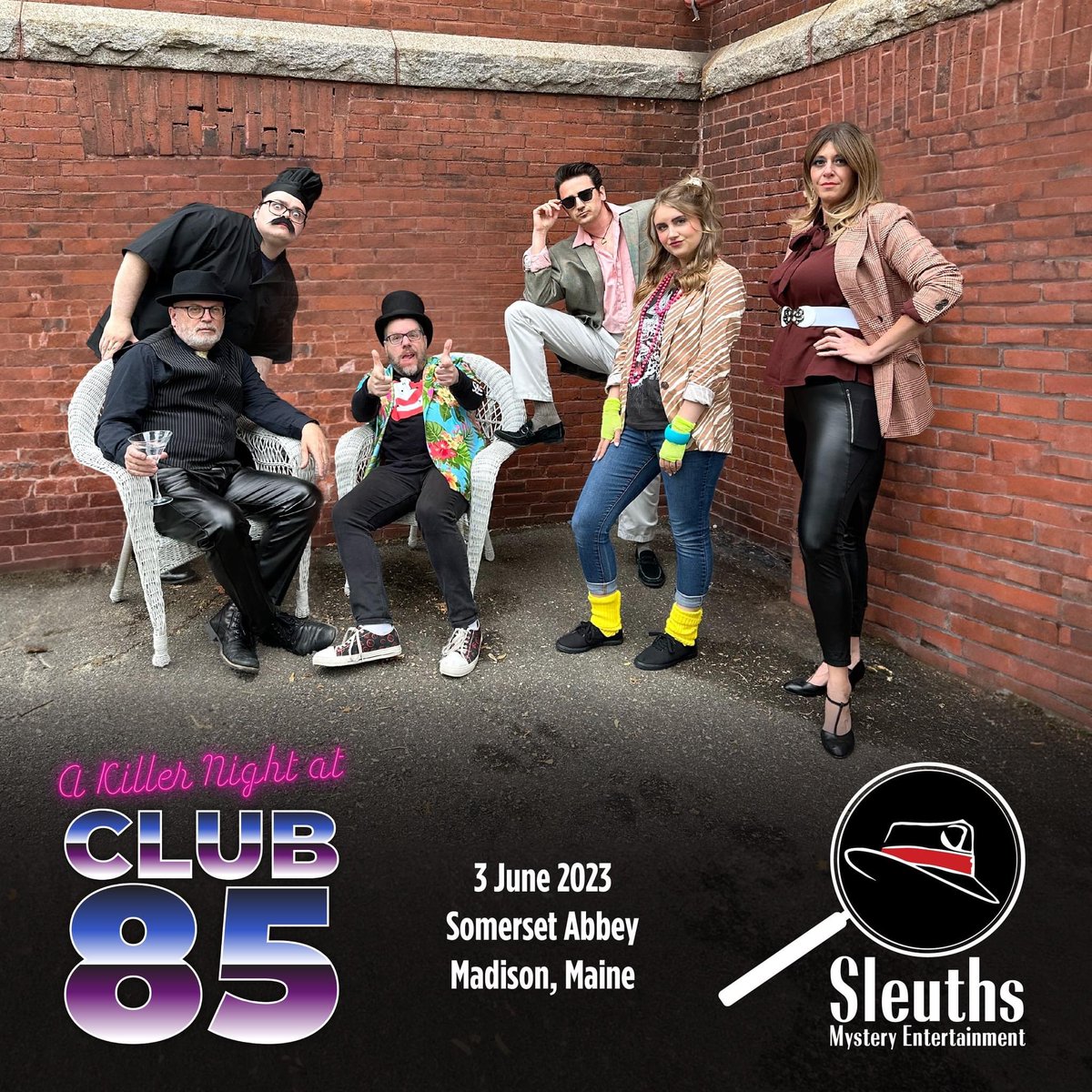 sleuthsmystery's tweet photo. What a killer night. Thank you all who came to see the premiere of our newest mystery, "A Killer Night at Club 85."

We'll be back at Somerset Abbey on October 21 with "Toil and Trouble at the Midnight Masquerade!"

#mysteryclub85 https://t.co/nQ5olxekgr