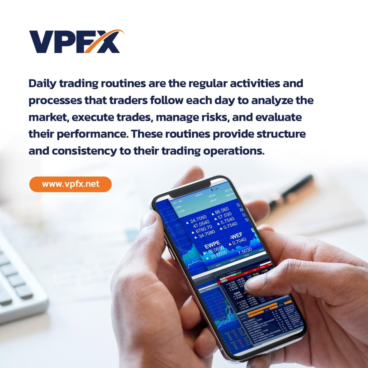 vpfx_official's tweet image. Traders rely on daily trading routines to maintain consistency and structure in their operations. These routines involve analyzing the market, executing trades, managing risks, and evaluating performance. #TradingRoutine #DailyTrading #TraderLife #MarketAnalysis #TradeExecution