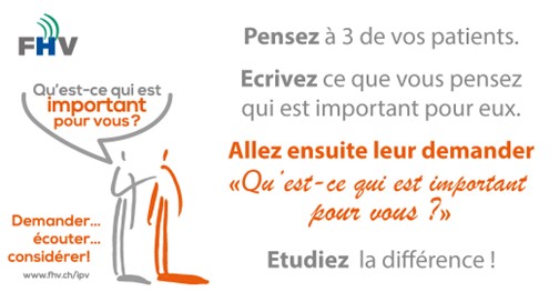 Le 6 juin, à l’occasion de la journée internationale de la campagne Internationale « Qu’est ce qui est important pour vous ? », intéressons-nous à ce qui est important pour nos patients, puis conservons cette pratique. fhv.ch/ipv #WMTY23 #CIPV #IPVFHV