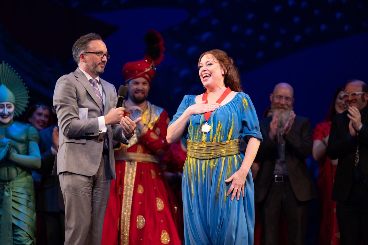 “Nina, you bring the sublime into our world with a generous artistry that reverberates to the core our very souls.” General Director ⁦@MatthewShilvock⁩ presents ⁦@NStemme⁩ with the ⁦@SFOpera⁩ San Francisco Opera Medal after opening night of Frau ohne Schatten.