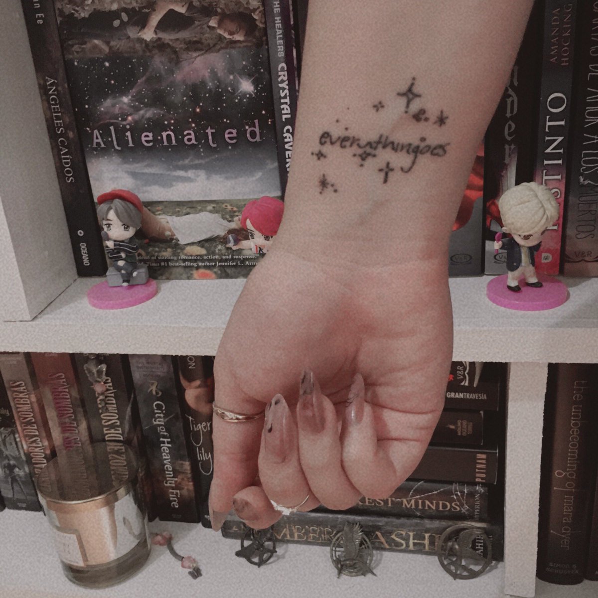urvillaingf's tweet photo. my namjoon tattoos are all healed up. having my favorite mono songs; moonchild and everythingoes inked in my skin for the rest of my life means the world to me. ✨ https://t.co/aCSX8Wl2ux