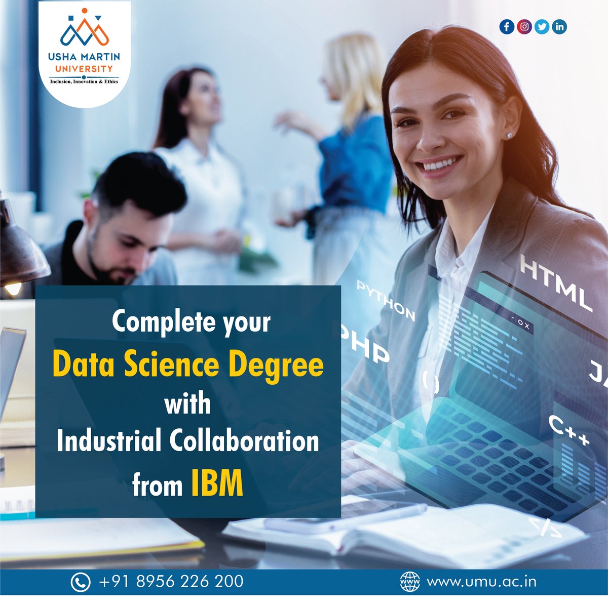UshaMartinUnv's tweet image. Complete your Data Science Degree with Industrial Collaboration from IBM. 

Read More: shorturl.at/cglHR

#ushamartinuniversity #mcaindatascience #collaborationwithIBM #btechdatascience #applynow #umujharkahnd #IBM #industrialcollaboration #topuniversity