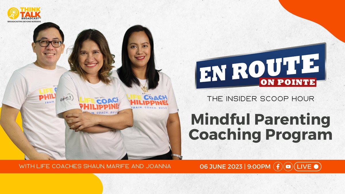 ThinkTalk_TV's tweet photo. En Route ON POINTE: The Insider Scoop Hour on Mindful Parenting Coaching Program

STAY TUNED HERE:
FB - https://t.co/wJr65az0N0
YT - https://t.co/ORjF7t1rHV

#ThinkTalkBroadcast #LifeCoaching #RiseUpCreatives #LoveandSafety #EnRouteONPOINTE #AHEB2023 #LCPHforAHEB2023 https://t.co/nLHHchdMiZ