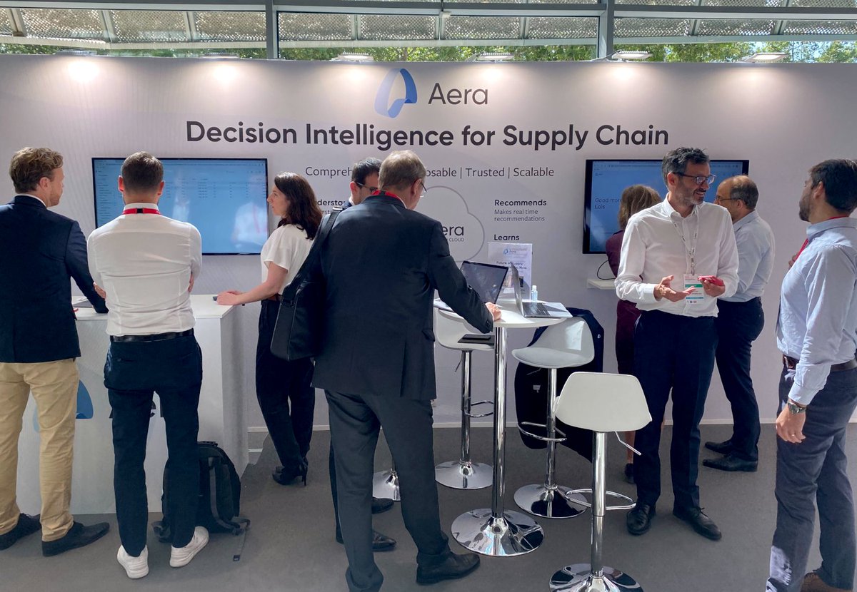 Lots of excitement at #GartnerSC around #AI and #DecisionIntelligence – technologies that make supply chains more sustainable, intelligent, and efficient. Visit us on the show floor and learn how Aera can transform your business.
