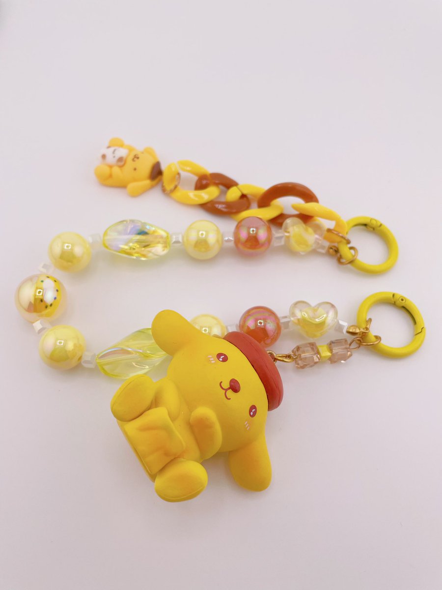 Aili527's tweet image. Pompompurin #phonecharm #phonechain  #bagaccessories #sanrio