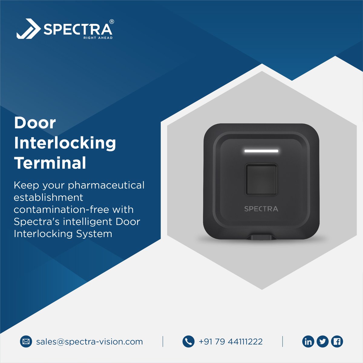 spectra_vision's tweet image. Keep your critical environments contaminant-free with Spectra's Door Interlocking System - DIT.
#SpectraDIT #ContaminationPrevention #IntelligentSystem #PharmaceuticalEstablishments #AirPressureMaintenance