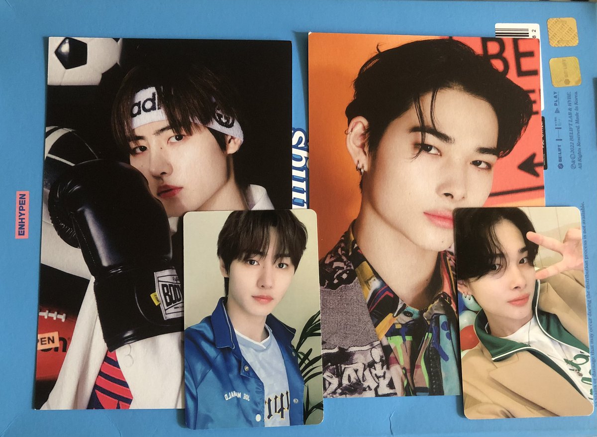 ilawpretty_'s tweet photo. wts/lfb enhypen ph
:·.✧ enhypen season’s greetings 2023 &amp; dicon d’festa photocards :·.✧
— sg23 set (postcard&amp;pc) = 150 ea set
— dicon group set = 85 set
— dicon pcs = 20 each (marked pc = sold)
— 💌 for more! 

🏷️ enhypen photocards, jake, ni-ki, riki, sunghoon https://t.co/UZLK8wWXU4