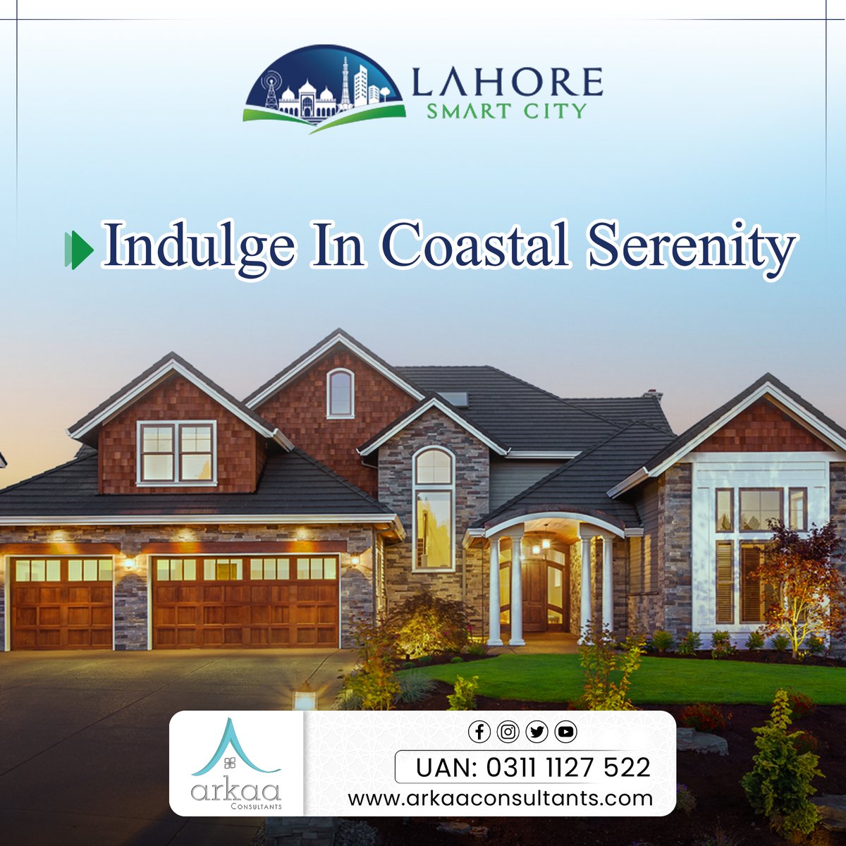 Escape to a world of coastal serenity at Lahore Smart City! 

#Arkaa #lahoresmartcity #arkaaconsultants #smartinterchange #SmartCities #lscresidential #StayTuned #nextbigthing #lsc #lahore #amazingarchitecture #Progressivesociety #coastalserenity #modernliving #perfectblend