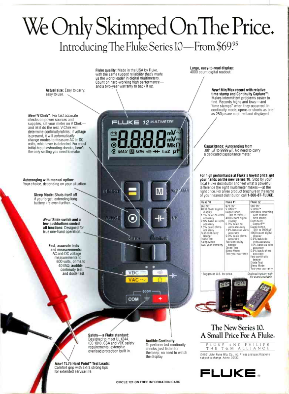OldTechAdverts's tweet image. This is a major departure in its UI design on this @flukecorp meter. I am used to its rotary dial.
worldradiohistory.com/Archive-Radio-…
#retrocomputing #electronics #multimeters