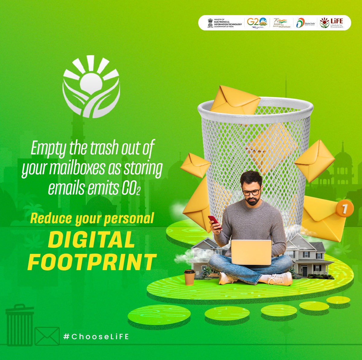 Get rid of unwanted emails and empty your trash and spam folders regularly. Reduce your #digitalfootprint and #ChooseLiFE. #MissionLiFE