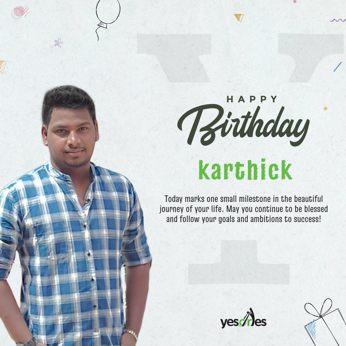 Cheers to another year of life and all the amazing things it brings. Happy Birthday Karthick 

#YESorYES #birthdaycake #birthdayboy #birthdaybash #birthdaycelebration #birthdayfun #birthdaywishes #happybirthday #happybirthday #nagercoil