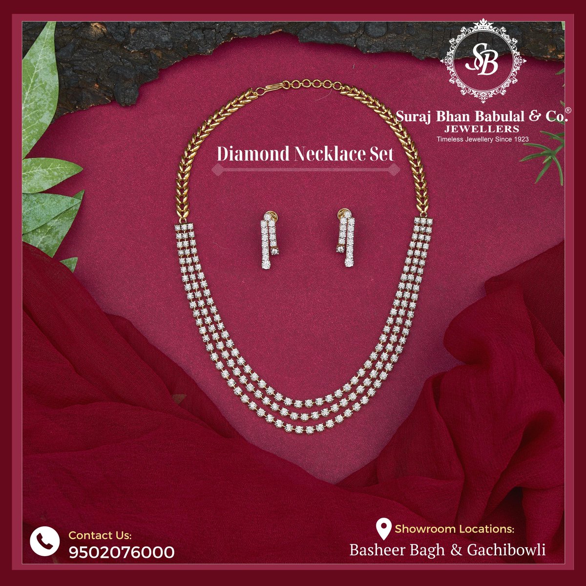 'Transform any occasion into a memorable affair with this radiant diamond necklace set✨💎✨. Sparkle like never before.'
For inquiries please contact - 9502076000 #JewelryLove #DiamondLover #DiamondsAreForever #surajbhangachibowli #surajbhanjewelleryhub #diamondnecklaceset
