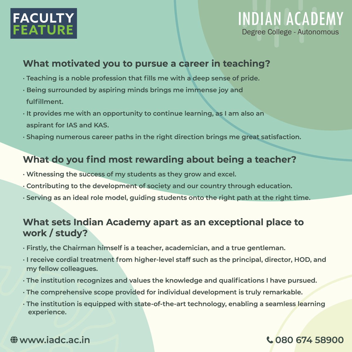 The best teachers are those who show you where to look but don't tell you what to see.' - Alexandra K. Trenfor
This month on  #facultyfeature, we celebrate Prof. Banu Prakash.

#facultylife #facultydevelopment #teacherstips #professorlife #facultysupport #educationalleadership