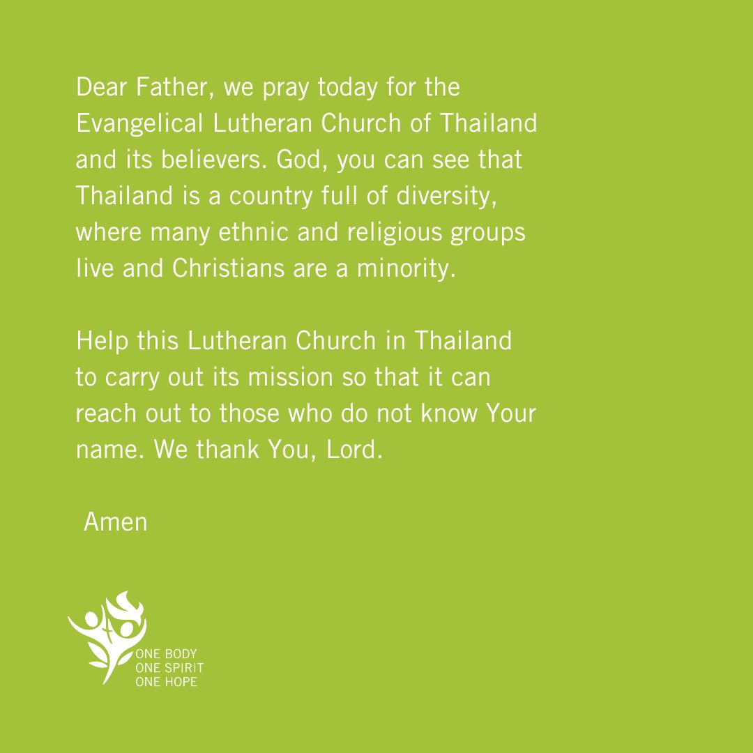 This week we join <a href="/luteranie/">Luteranie</a> (ECACP) in prayer for Thailand. ECACP is hosting the 2023 LWF General Assembly in Kraków, Poland and prays for a LWF member churches each week. #LWFAssembly #Thailand #prayingtogether