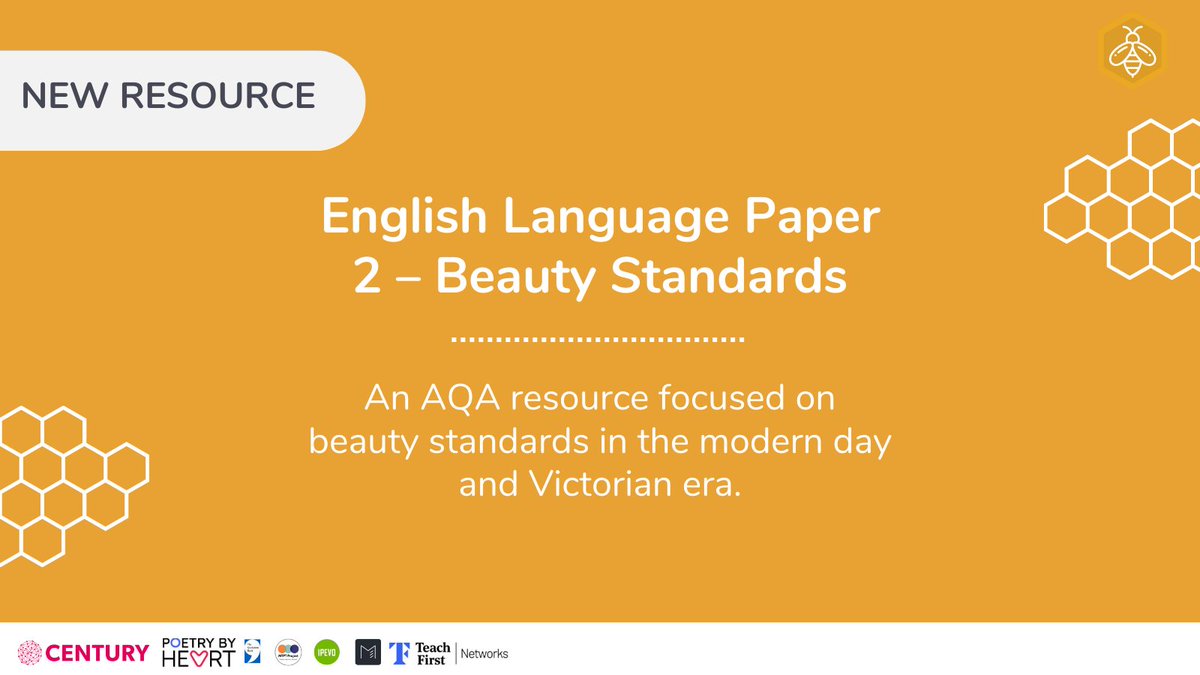 Lots of new resources available on our website! 🐝

For any last minute revision sessions for English language paper 2, check out this AQA resource focused on beauty standards in the modern day and Victorian era

buff.ly/3MP1n2a

#LitdriveCPD #TeamEnglish @Team_English1