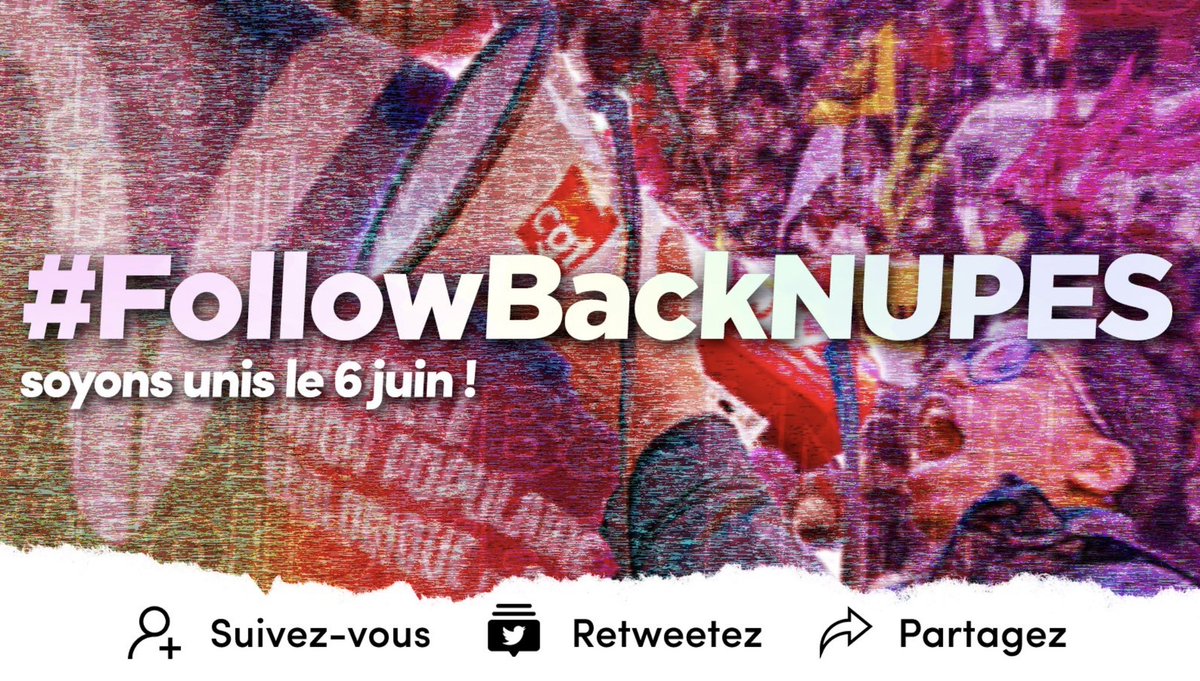 #OnLacheRien #TousEnsemble
Pour un #6juin massif et déterminé
#FollowBackNUPES