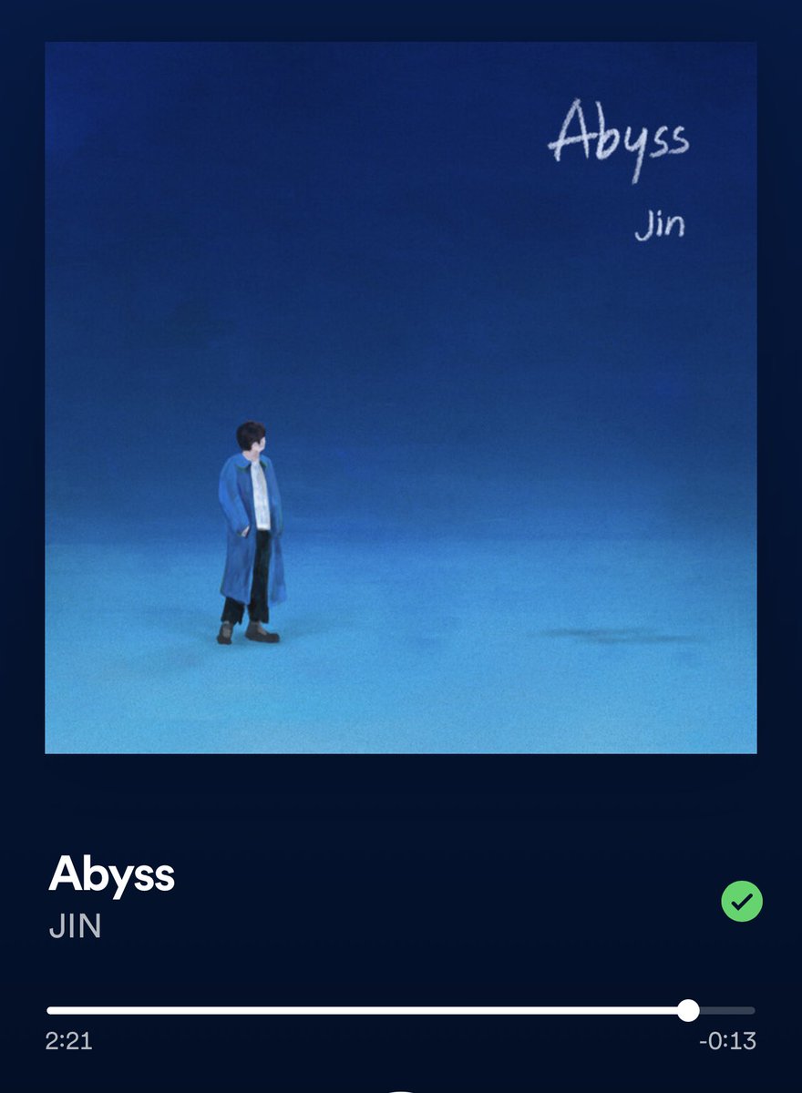 @JP_Jinfanbase @BTS_twt Streaming on Spotify 🎧♬
I support JIN with streaming!

💟Abyss 🐬

🔗open.spotify.com/track/40BomFCB…

#TheAstronaut #JIN #방탄소년단진  @BTS_twt Abyss JIN