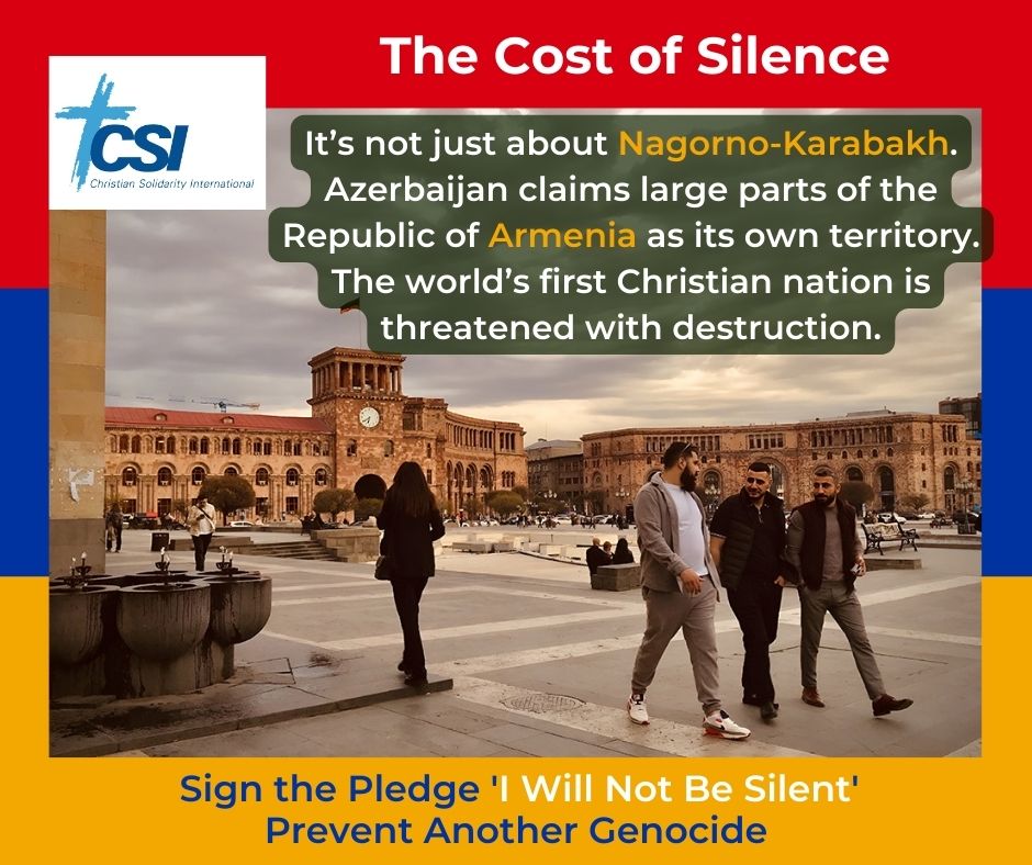 It’s not just about Nagorno-Karabakh. Azerbaijan claims large parts of the Republic of Armenia as its own territory. The world’s first Christian nation is threatened with destruction. Sign the pledge: linktr.ee/csi_humanrights
#SaveKarabakh #ArtsakhBlockade #IWillNotBeSilent