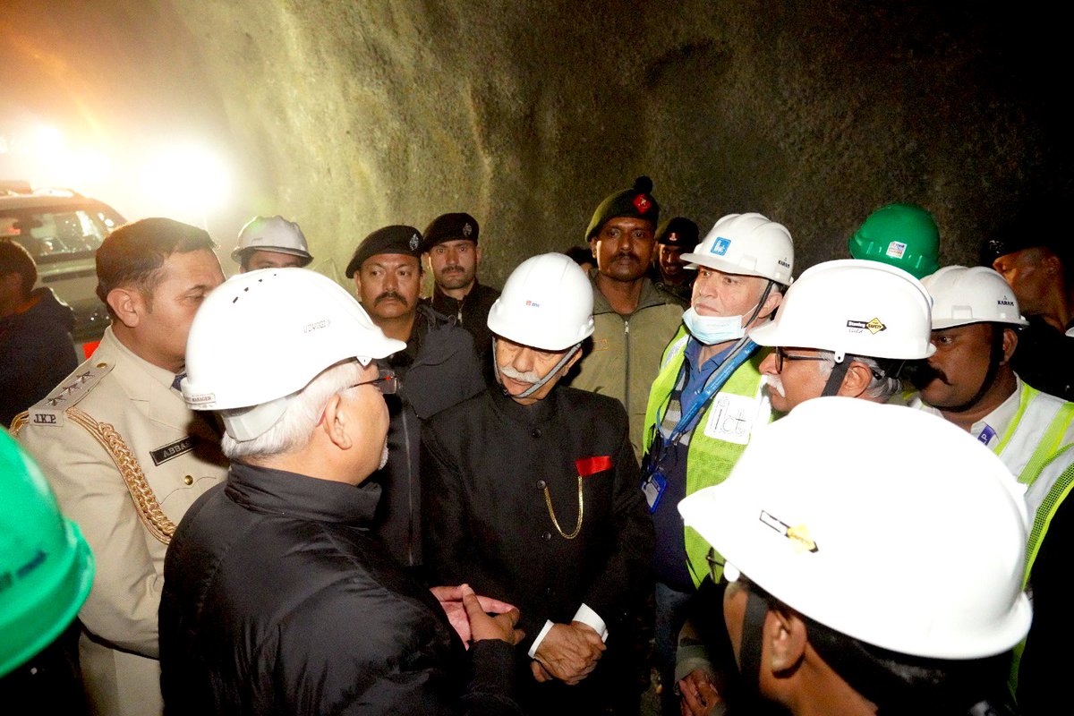 Hon'ble Lt Gov Brig (Dr) BD Mishra inspected the construction progress of Zoji-La Tunnel in Kargil (Eastern Portal). The project, with 6 km completed out of 13.145 km, is on track for timely completion by Sept 2026.

MP Ladakh, EC Naqvi &amp; Dy. Com Kargil also accompanied the HLG.