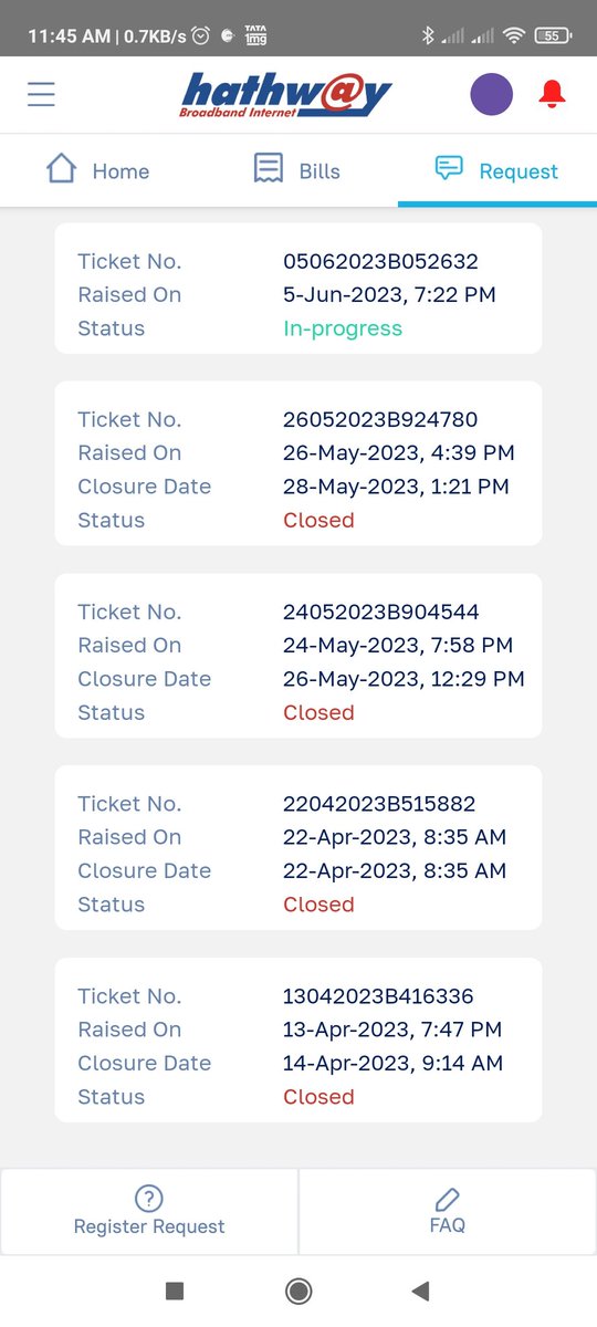 Internet is down for more than 72 hours and still issue not getting resolved.. @HathwayBrdband facing this problem from last 5 days. Complaint was supposed to get resolved within 24 hours but somehow no closure yet.. #nointernet#noservice @ajitkulthe