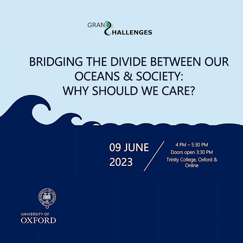 This week's Grand Challenge, Friday 4pm: The oceans are a mystery, as foreign to us as outer space but crucially intertwined with all life on Earth. Yet there has long been a divide between humans and the world beneath the sea surface. eventbrite.com/e/bridging-the…