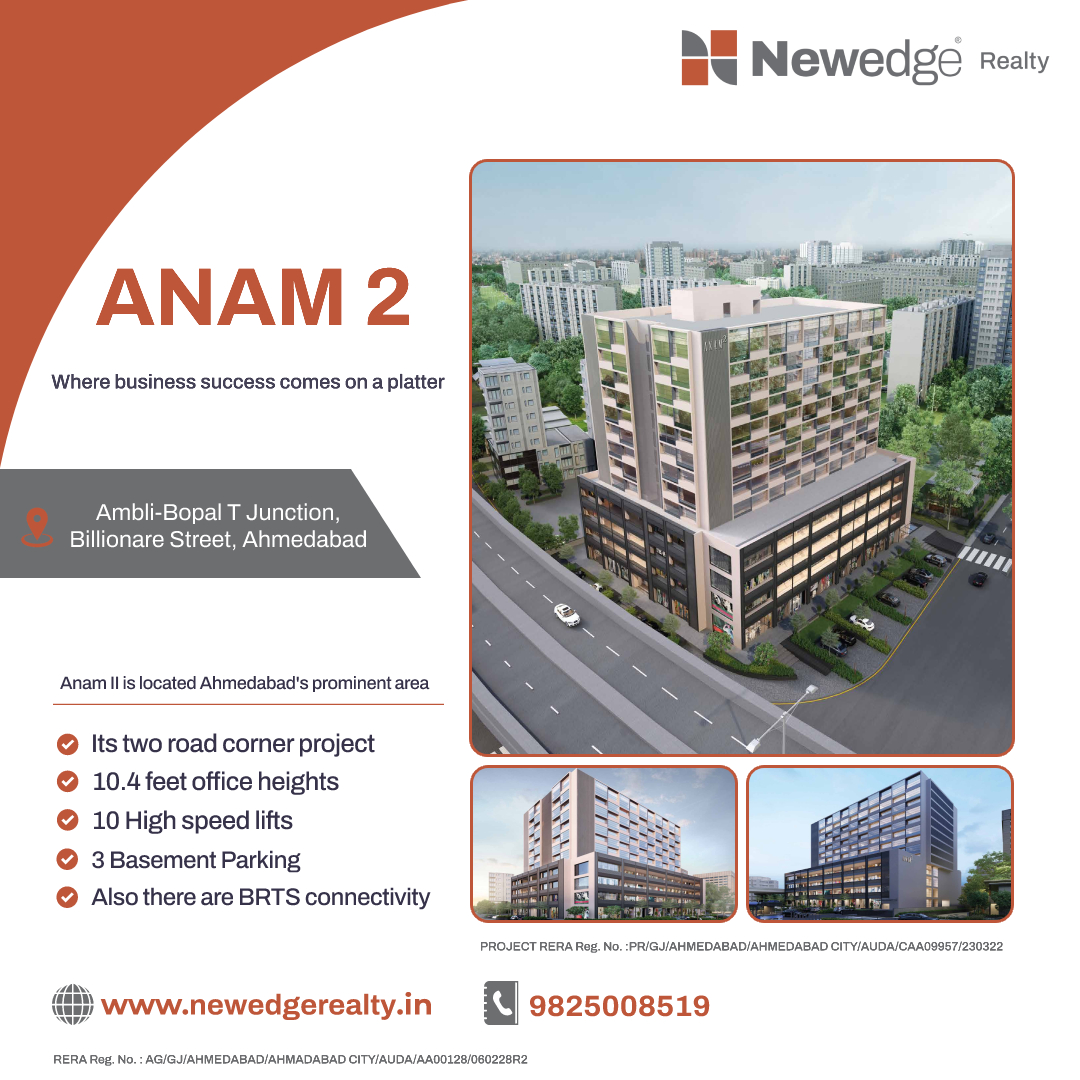 newedge_realty's tweet image. Take best decision for your busineess. Showrooms / Offices that are Worth your investment. Business place located at the prime location of Ambli junction

#Anam2 #Ambli #Ahmedabad #primeLocation #NewedgeRealty #RealEstateCunsultnat #business #PropertyConsultant #buy #sell #retail