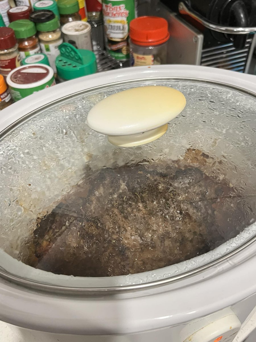 Tonight's dinner, slow-cooked grass-fed Tasmanian lamb roast 😋 #slowcookedroastlamb #slowcooked #comfortfood #winterfood #crockpot #lambroast #dinner #canberra #australia