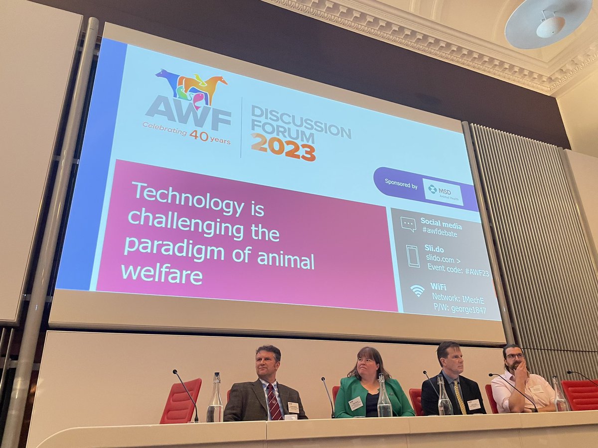 Fantastic morning so far at #awfdebate helping to move the dial on animal welfare - very much looking forward to the next session on tech! @AWF_VETS @BritishVets