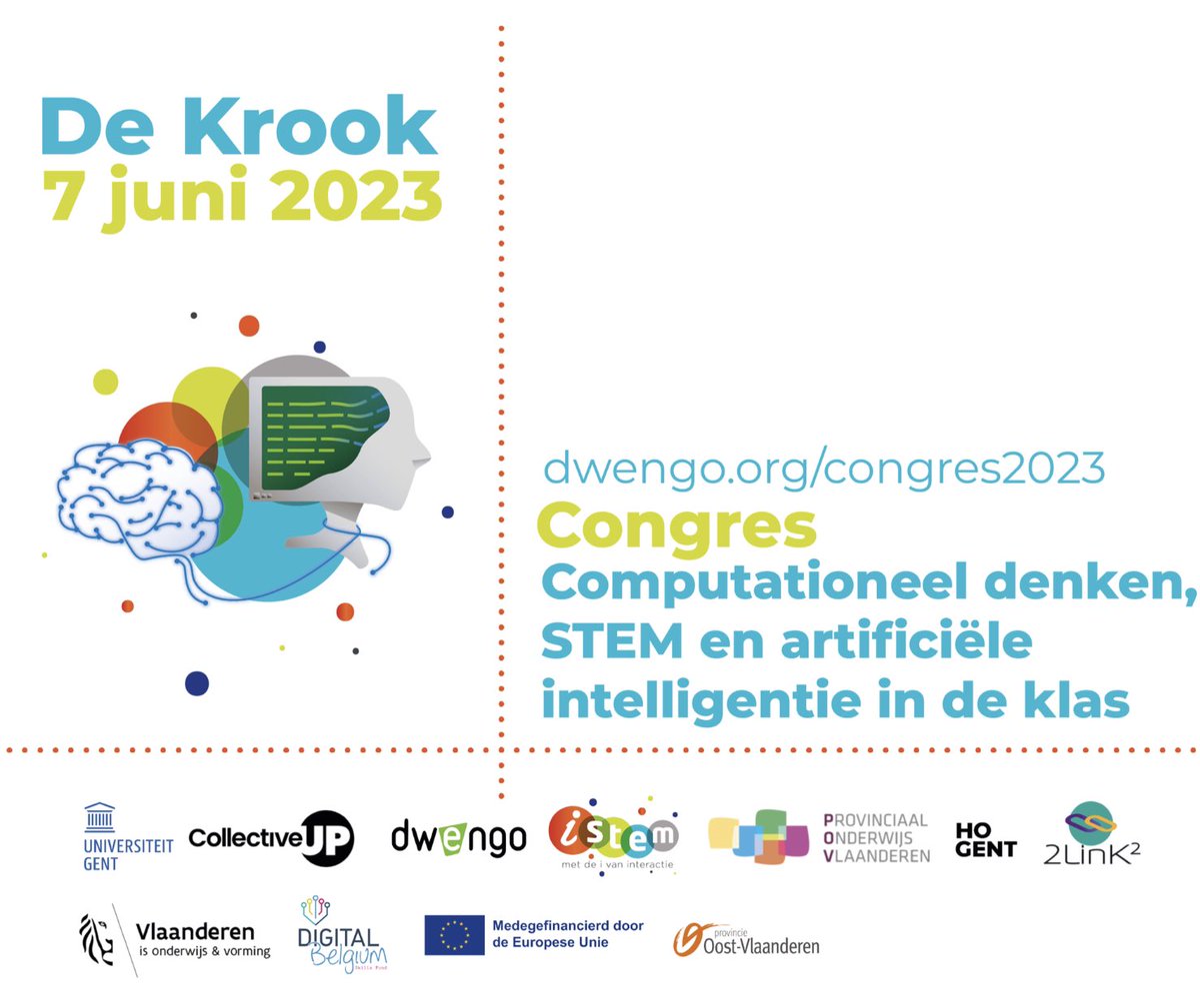 dwengo's tweet image. 🥳 Zonet de 100ste deelnemer geregistreerd voor ons congres morgen @ugent @CollectiveUPbe @POV_onderwijs @LERAHOGENT #iSTEM @2LinK2be @onderwijs_Vl @eos_wetenschap #computationeeldenken #AI