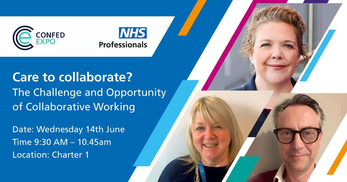 Join us on Wednesday 14th June at <a href="/ConfedExpo/">NHS ConfedExpo</a> for our roundtable discussion, where Jon Waters, Kate Harper &amp; <a href="/BugsIves/">Helen Ives ☮️ ☮️ ☮️ ☮️ ☮️</a>, along with delegates from both Trusts &amp; ICS’s, share experiences &amp; opinions on effectively collaborating across healthcare settings. bit.ly/3qxeEoA