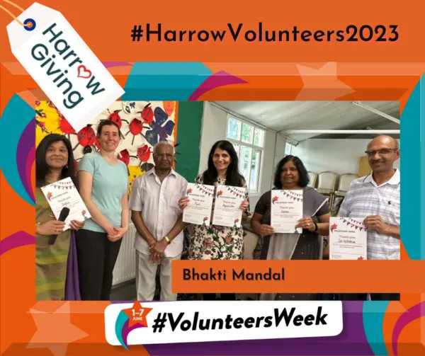 Today's #VolunteersWeek2023 shout out goes to Bhakti Mandal, whose volunteers provide a warm hub and activities including gentle exercises and chair yoga. #HarrowVolunteers2023 <a href="/Oshwal_UK/">Oshwal Association of the UK</a>
