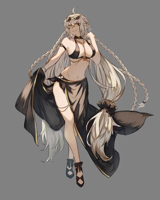 skeb納品の英霊祭装の水着邪ンヌ リクエストありがとうございました! #FGO #Skeb