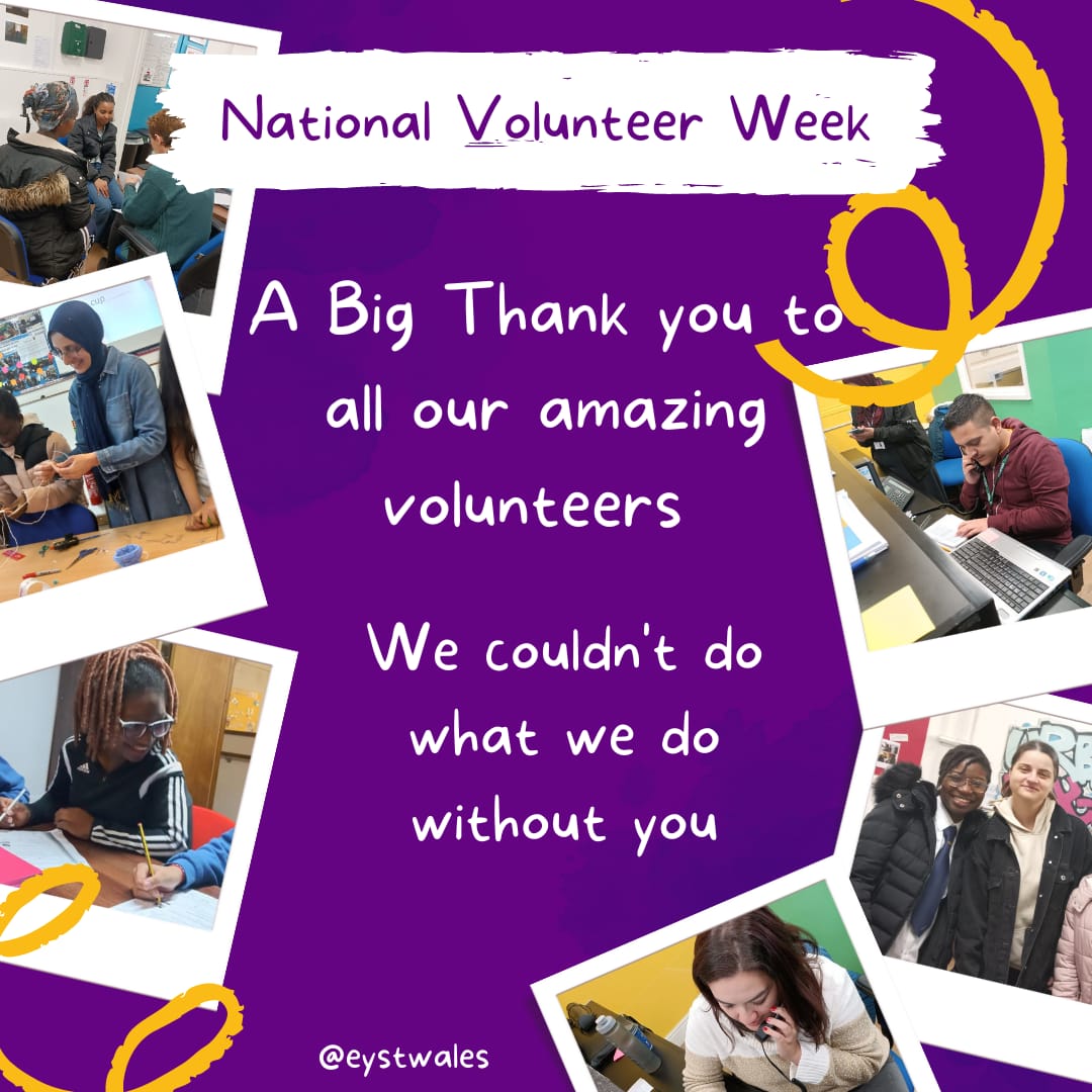 eystwales's tweet photo. It's volunteer week! And we are extremely proud of our team of volunteers who have given their time and energy to a variety of EYST projects. We want to say a BIG Thank you for your hard work and dedication.  "Alone we do so little, together we can do so much" - Helen Keller https://t.co/wkkcD5N3Ki