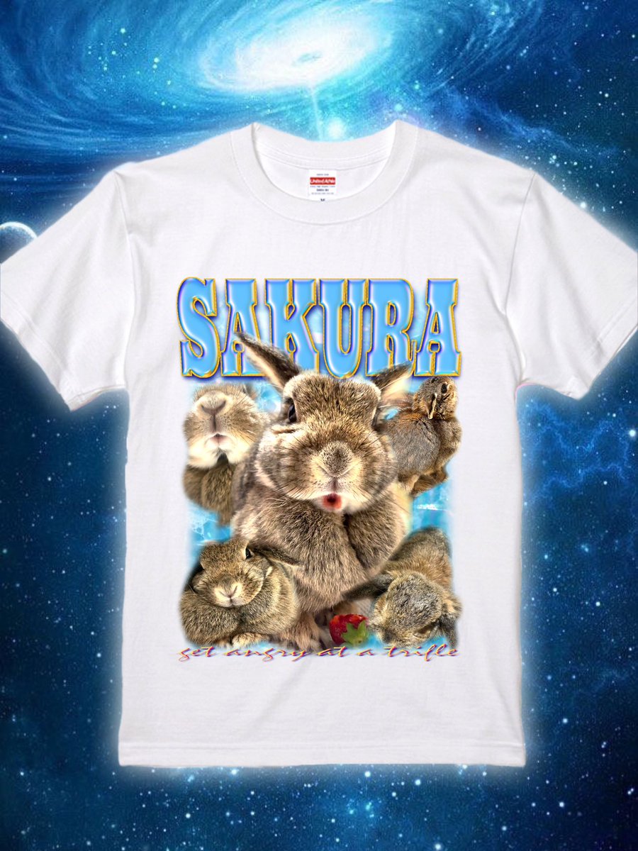animaruT_shirt's tweet photo. 🐰SAKURA
地球日本から熊野あゆのカリスマ兎"SAKURA"がダサTに初登場！！ちょっとしたことで怒る1枚です。

Color : White&amp;Black
Price : ¥6,600 (送料無料)〜
Material : COTTON 100%
Size : S〜XXL

#アニT #アニ丸Tシャツ #アニ丸Tシャツ屋さん #兎T  #兎Tシャツ #rabbitt #動物T #熊野あゆ https://t.co/c6n4mq5zeL