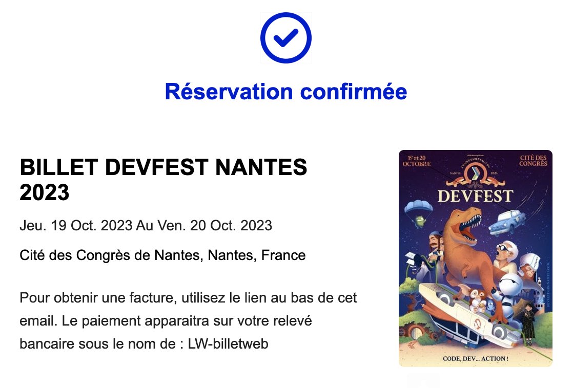 Billet pour le <a href="/devfestnantes/">Devfest Nantes</a> check !