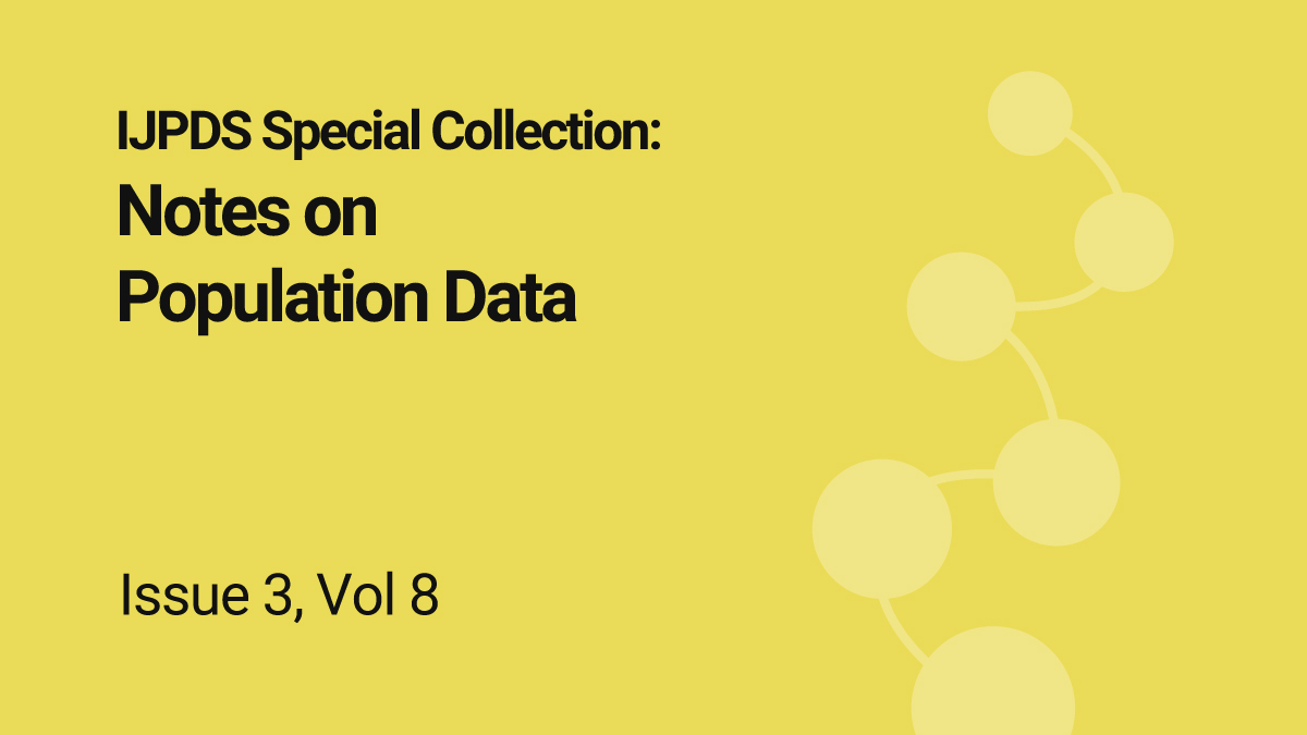 CALL FOR PAPERS: NOTES ON POPULATION DATA
We're compiling a new collection of lessons learned from unexpected / underestimated data issues during Population Data Science projects.  Share your experience to benefit the research community.
ijpds.org/calls/populati…
#dataresearch