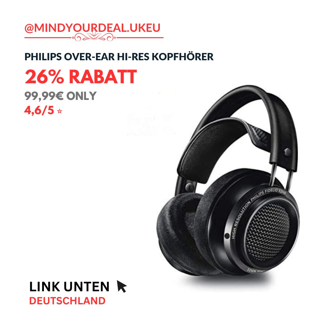 SurfingIndex's tweet photo. 99,99โฌ (26% rabatt) auf PHILIPS Fidelio X2HR Over-Ear High Resolution kabelgebundene Kopfhรถrer
Angebote (affiliate)- https://t.co/rYtK01LexQ
#discount #rabatt #angebote #kopfhรถrer #philips #sony #bose #apple #tech #gadget #cuffie #hiressound #hiresaudio #hired #hifi #music https://t.co/aYrsoGo81L