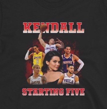 barstoolsports's tweet image. “Kendall’s starting 5” is looking like a 6 seed in the east when they’re all in their prime