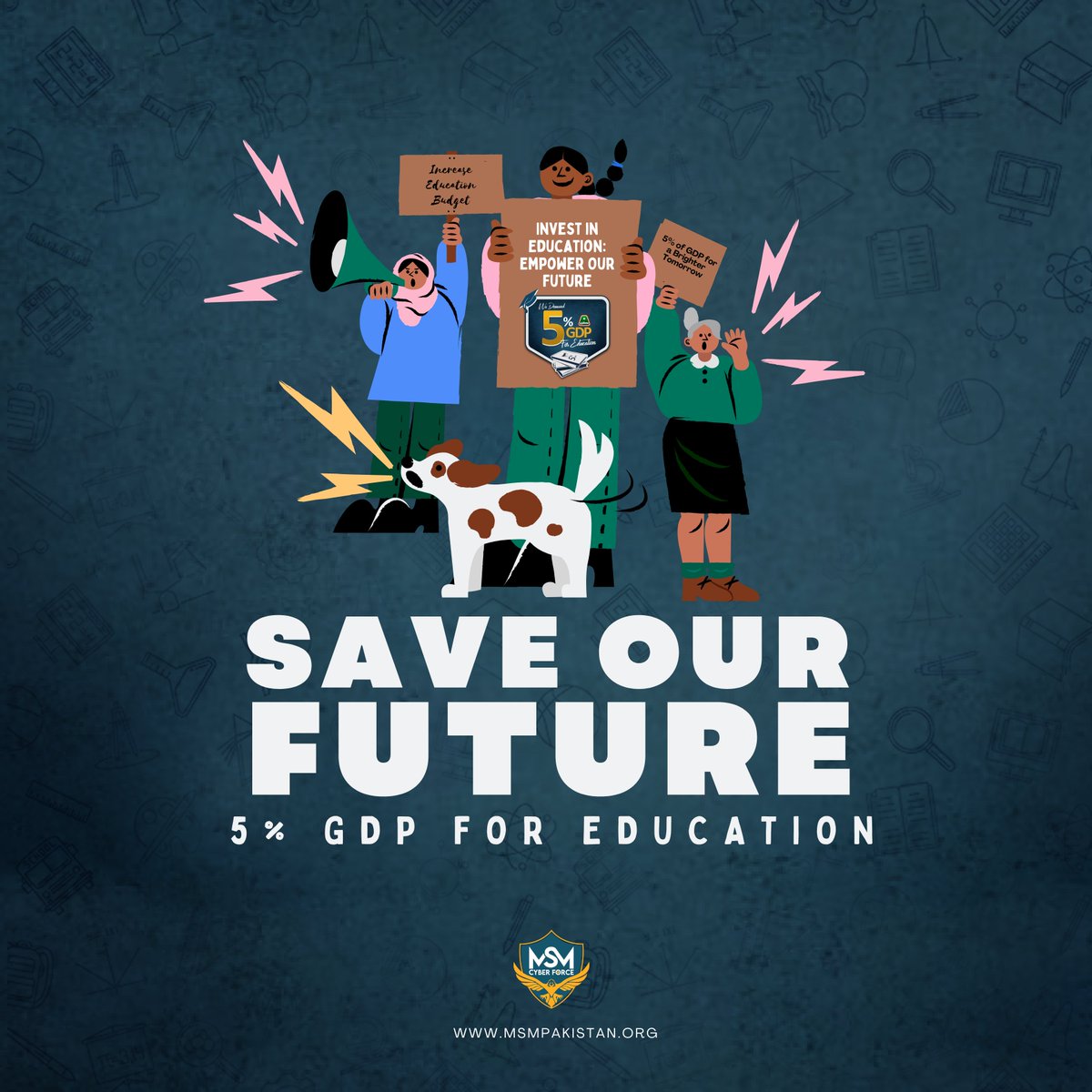 MSMPakistan_'s tweet photo. Save Our Future Increase Education Budget

#EducationForAll https://t.co/OljjMlDQ4V