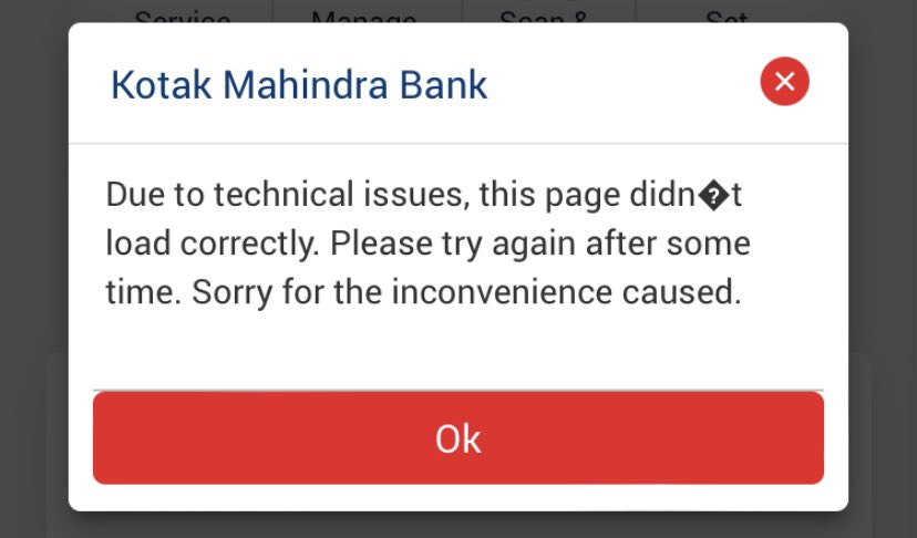 darshanswami88's tweet photo. Worse service I am facing last few days in #kotakApp Frequently im facing technical issues. It’s make us in trouble while some times. Very disappointing 😕
@KotakBankLtd @udaykotak https://t.co/lQN3kpLcqX