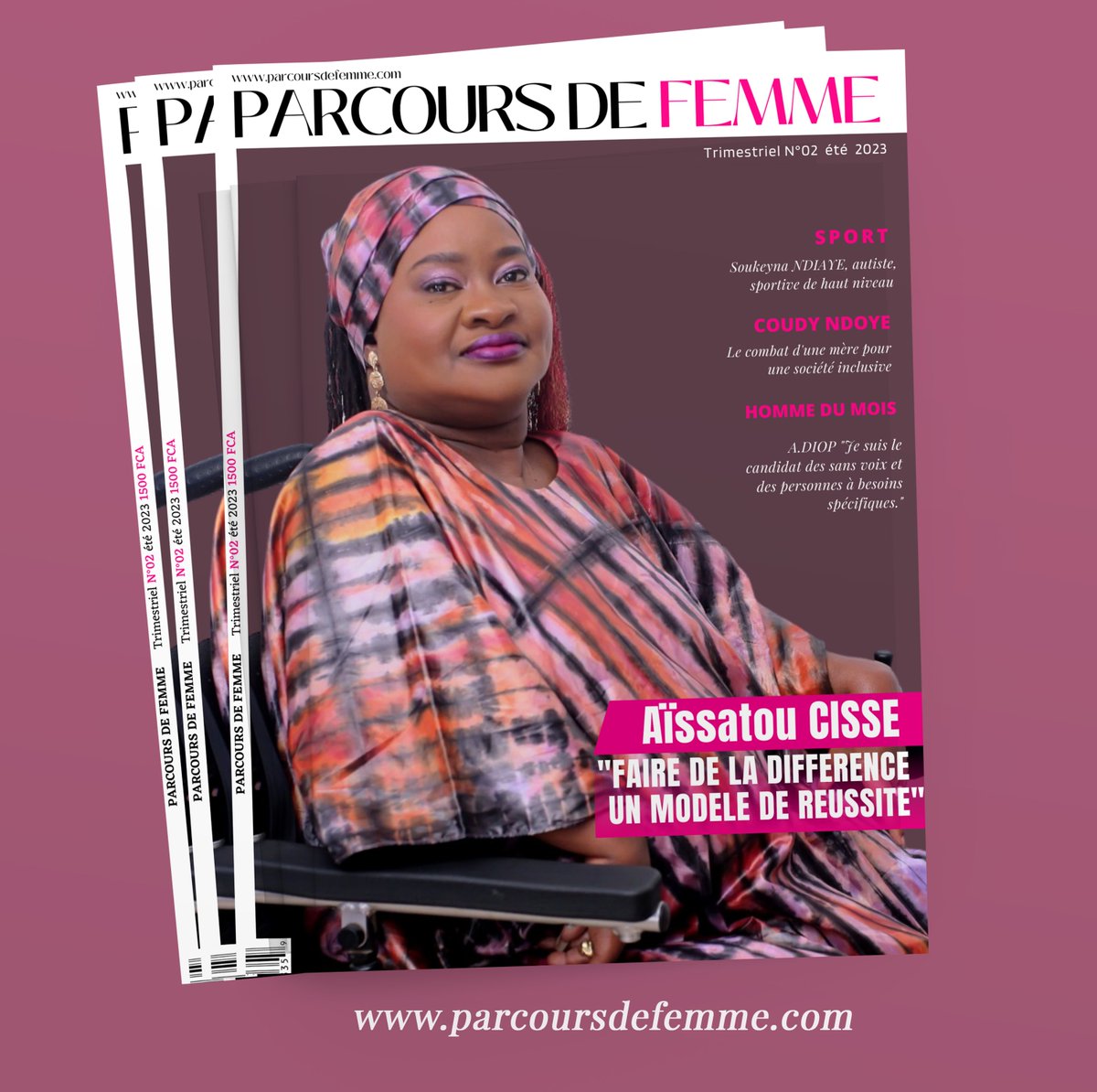 FemmeParcours's tweet photo. J'ai le plaisir de vous dévoiler aujourd'hui le N°02de votre magazine Parcours de femme. Un numéro spécial HANDICAP.
Vous pouvez télécharger votre numéro à partir de ce lien 👇
 https://t.co/d8O4GiFsun
#senegal 
#Handicap https://t.co/5714PvCwzQ