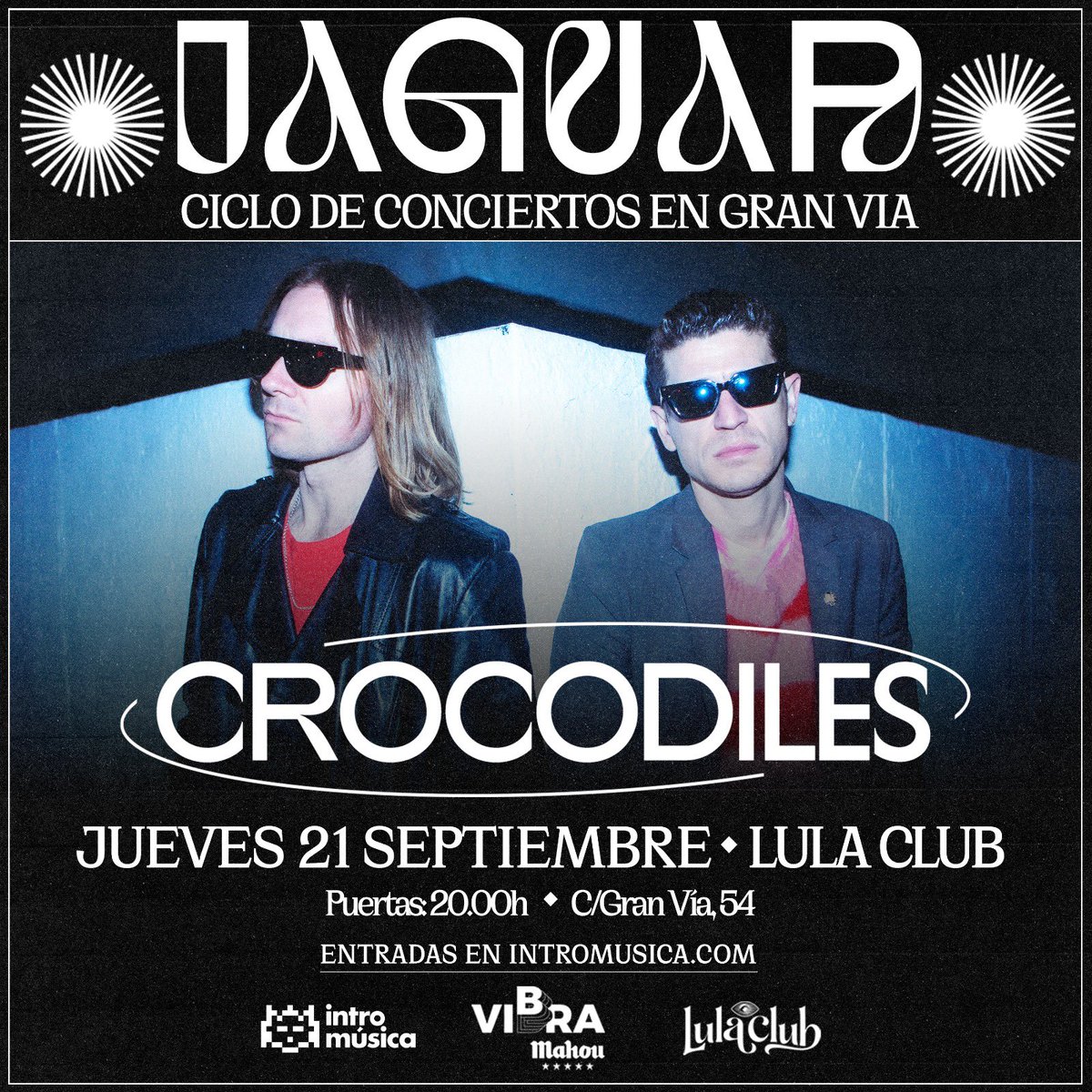 Intromúsica (@intromusica_pro) on Twitter photo ¡¡CROCODILES VUELVEN A MADRID JUEVES 21 SEPTIEMBRE!!
Después de una carrera de más de 25 años, 7 LP, varios EP y giras incesantes llevando su marca única de rock-n-roll por los rincones de todo el mundo, <a href="/killcrocodiles/">Crocodiles</a> regresan a Madrid
tickets.intromusica.com/entradas/es/cr… ¡¡CROCODILES VUELVEN A MADRID JUEVES 21 SEPTIEMBRE!!
Después de una carrera de más de 25 años, 7 LP, varios EP y giras incesantes llevando su marca única de rock-n-roll por los rincones de todo el mundo, <a href="/killcrocodiles/">Crocodiles</a> regresan a Madrid
tickets.intromusica.com/entradas/es/cr…