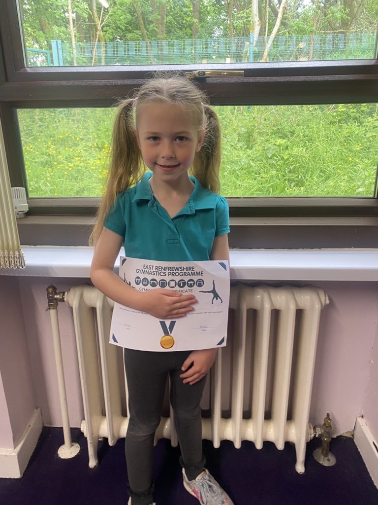 A fantastic gymnastic certificate for this superstar!