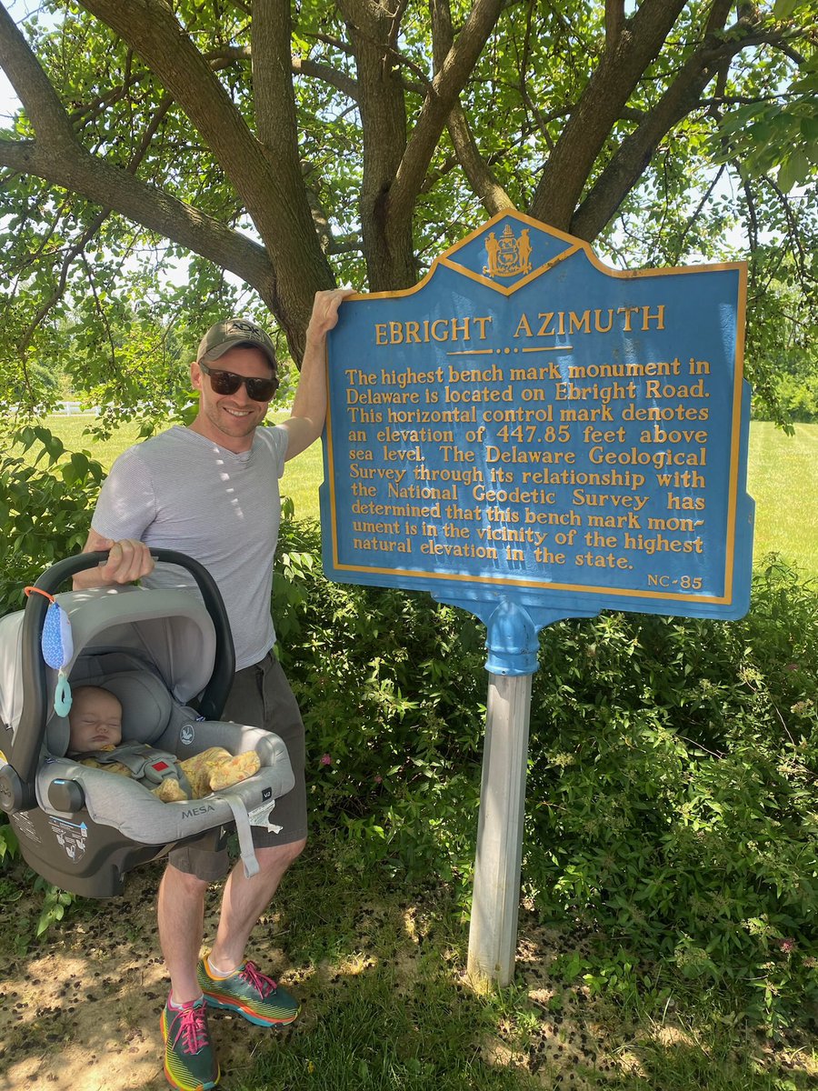 Ebright Azimuth is the 2nd lowest state highpoint (Britton Hill, FL).  

My 15th, Phoebe’s 1st!  #Highpointing