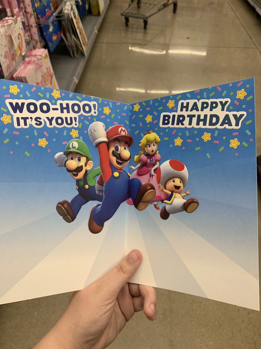 I found a Mario birthday card at Walmart and I love it sm 🥹