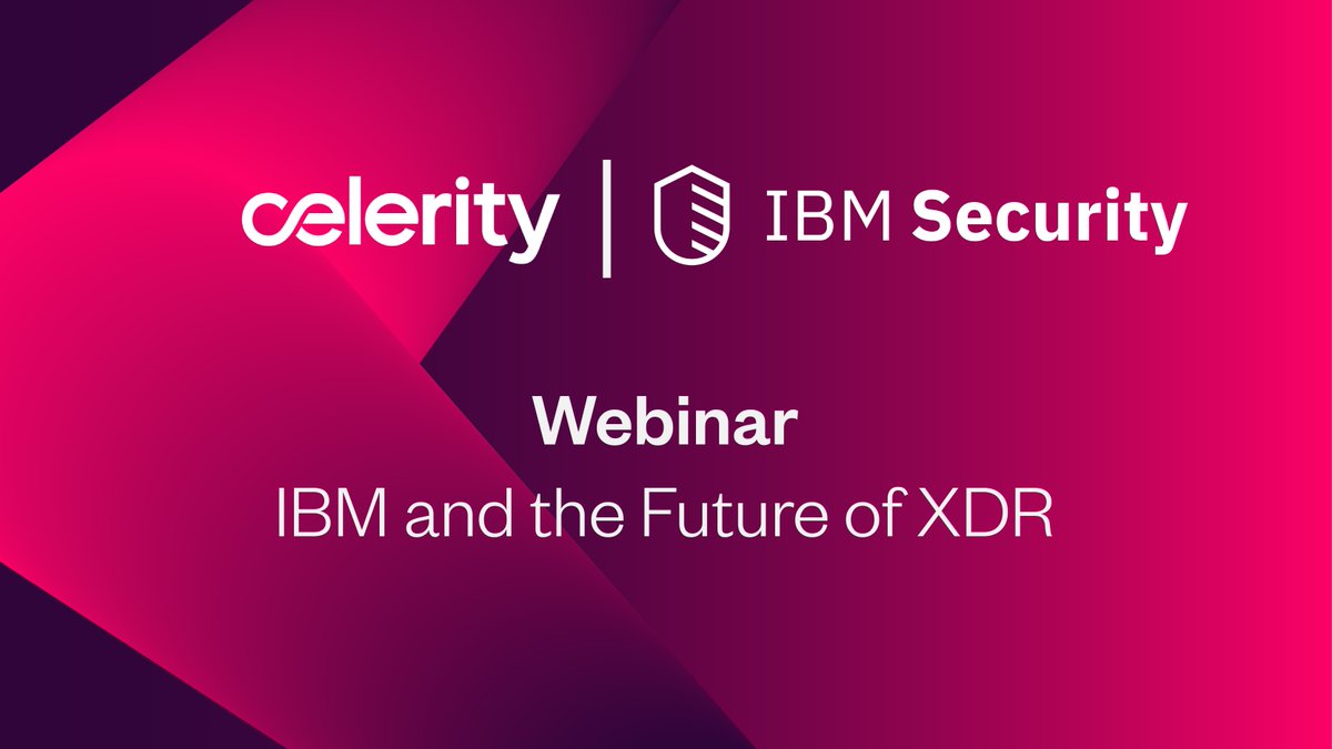 In just 2 days, Thursday 8th June at 11.30am, @CelerityLimited's Steve Laidler joins @IBMSecurity for the 'IBM Security & the future of XDR' webinar! 

Visit here to book your place:
ibm.co/3J0AmHH 

@otiscummins @IBMPartners @IBMUKI
#IBMsecurity #xdr #endpointsecurity